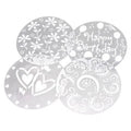 BPA Free Non-stick DIY 4 Pack Birthday Ballon Spray Cake Decorating Mold Dessert Decorating Template PVC Cake Stencil