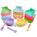 Factory Supplier Silicone Baby Feeding Set Baby Feeding Bowl Silicone Dishes Tableware Waterproof Spoon Baby Bowl