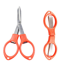 Stainless Steel Pocket Fishing Braid Line Scissors Folding Glasses Shaped Scissors Fishing Tool