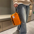 The New Double Layer Cosmetic Bag Large Capacity Portable Women's Storage Bag Hand Lotus Bales