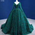 Jancember RSM67391 Elegant Sexy Green Long Sleeve Formal Women Long Evening Dresses