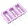 CHEFMADE Traditional Diy Cute Purple Silicone Popsicles Bar Mould Icecream Molds for Ice Cream