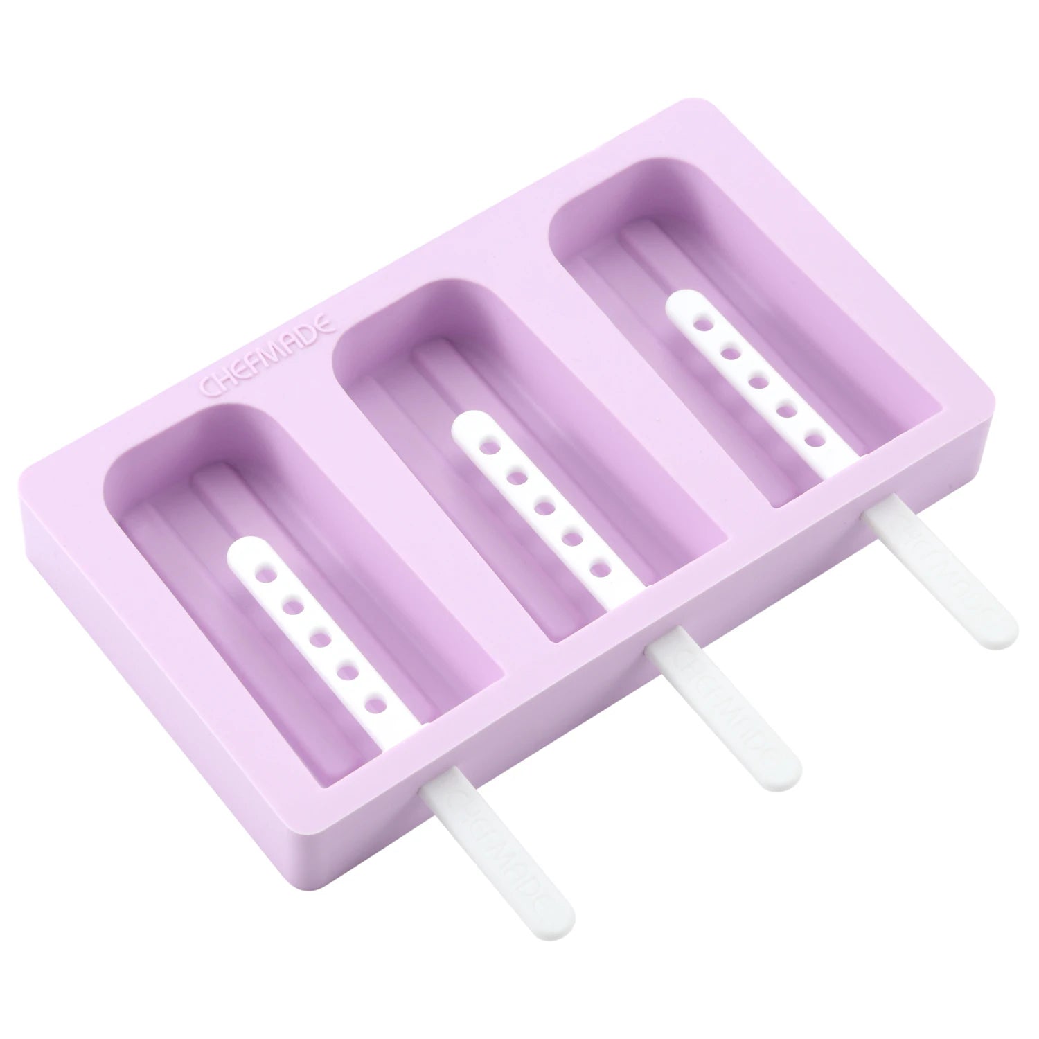 CHEFMADE Traditional Diy Cute Purple Silicone Popsicles Bar Mould Icecream Molds for Ice Cream