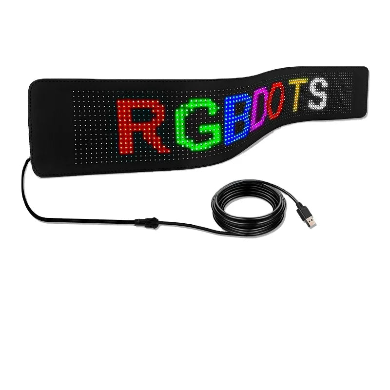 Smart App Programmable Led Flexible Film Display Car Window Sign Digital Advertising Light Soft Led Display Board