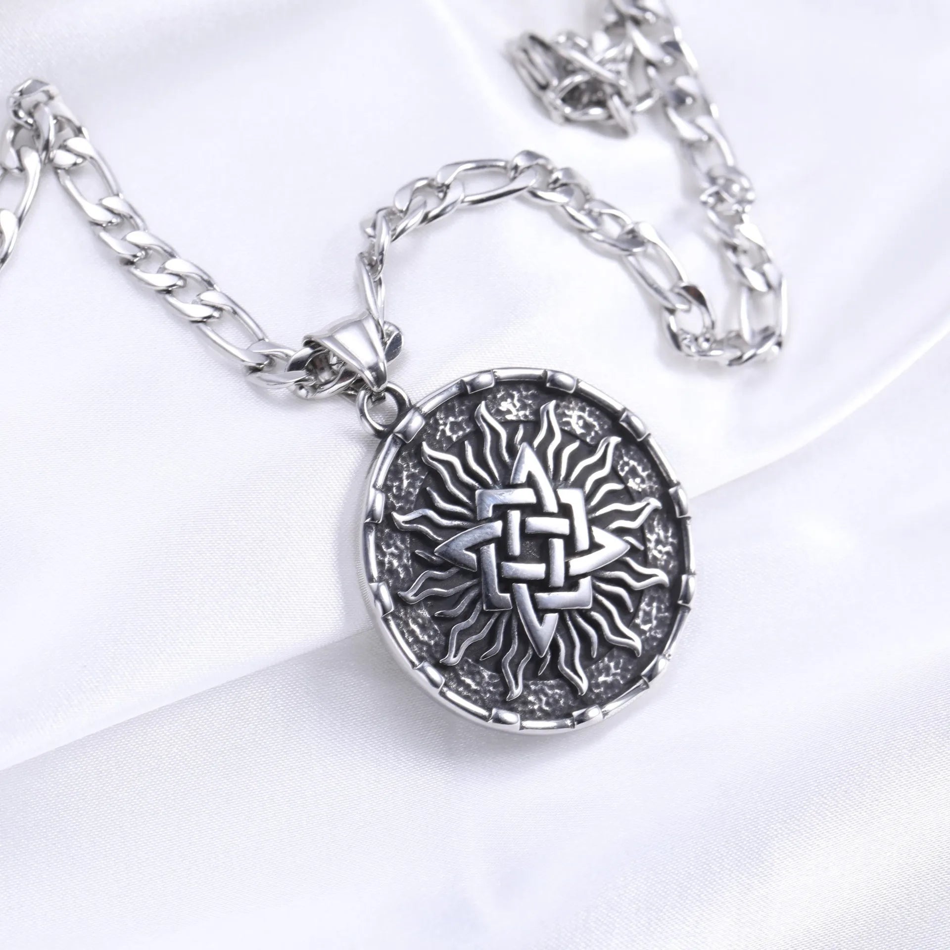 Wholesale Joyeria Acero Inoxidable 316l Stainless Steel Viking Sun Mens Jewlery Charm Pendants
