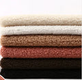 Knitted Fabric for Coat Jacket Wholesale Polyester Super Soft Cheap Wool Sherpa Boucle Fleece 100% Polyester Plain Velvet Fabric