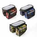 YOUME Bicycle Accessories Camouflage Front Tube Bag and Saddle Bag with Touchscreen for MTB Bike Riding