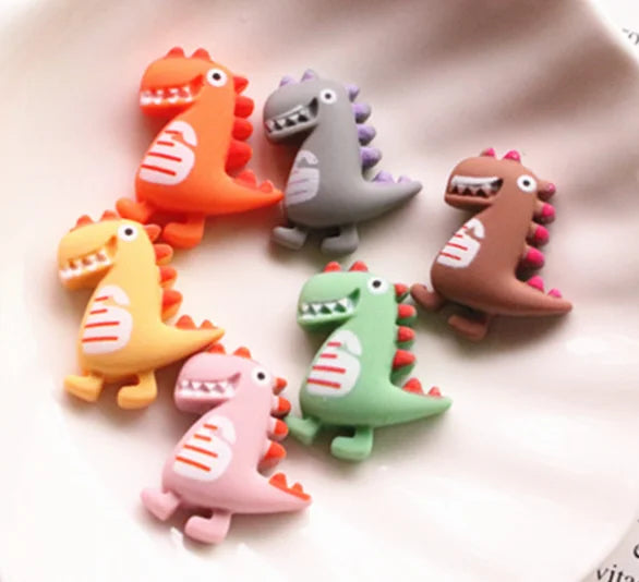 Shoe Earring Pendant Charms Accessories Flatback Cartoon Dinosaur Resin Cabochon