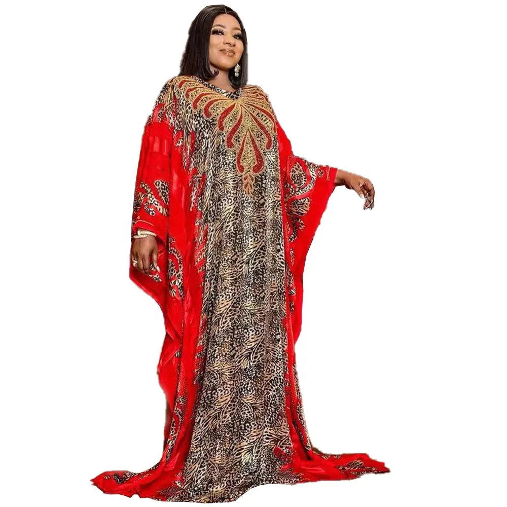 Stylish Two-piece Set Boubou Africain Homme Chiffon Boubou Africain Women Rhinestone Boubou Homme Musulman
