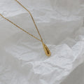 New Arrival Dainty Teardrop Necklace Stainless Steel 18K Gold Plated Minimalist Waterdrop Pendant Necklace Jewelry for Gifts