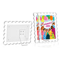 4 X 6 Acrylic Scalloped Photo Frame with Magnetic Holder for Refrigerator Display UV Printing Customizable Sizes