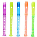 Wholesale Wind Musical Instrument 8 Holes Transparent Plastic Flute Toy for Kids
