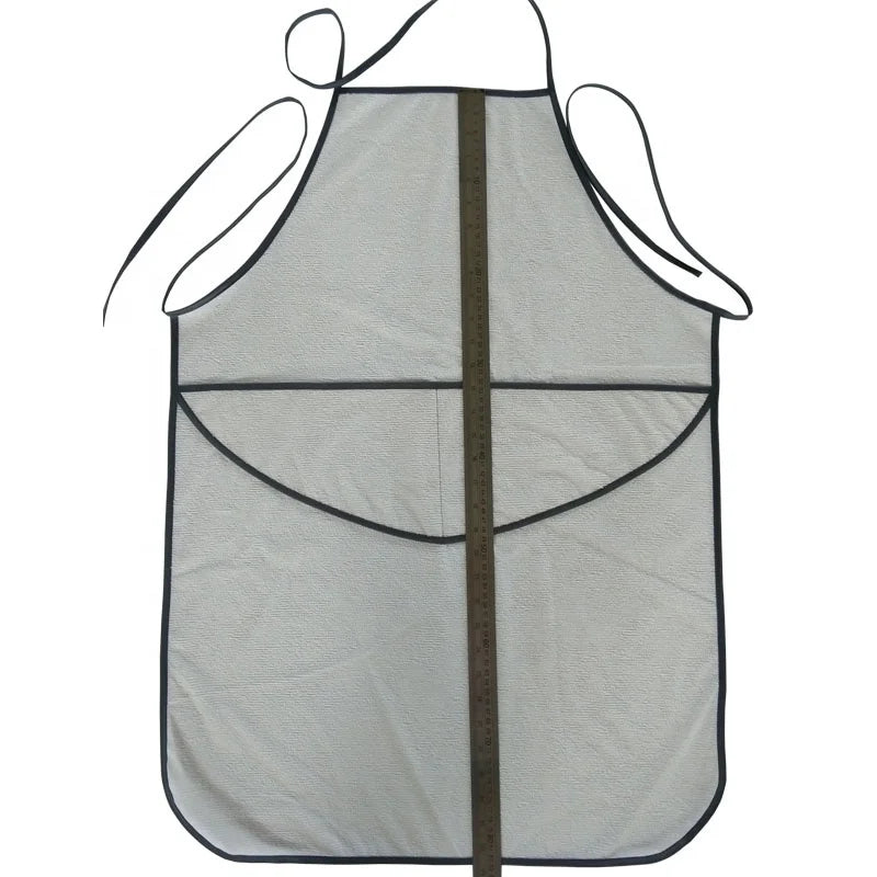 Newest Promotional Cheaper Waterproof PVC Coated Recycled White Cotton Apron Kit Cooling Bib Kitchen Customizable