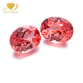 Padparadscha Sapphire Lab Grown Gemstone Pink Diamond Oval Cut Fancy Lab Created Sapphire for Fine Jewelry Making