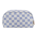 Fashion Cotton Bag Custom Label for Jewelry Ring Necklace Packaging Cotton Zipper Pouch with Checkerboard Logo