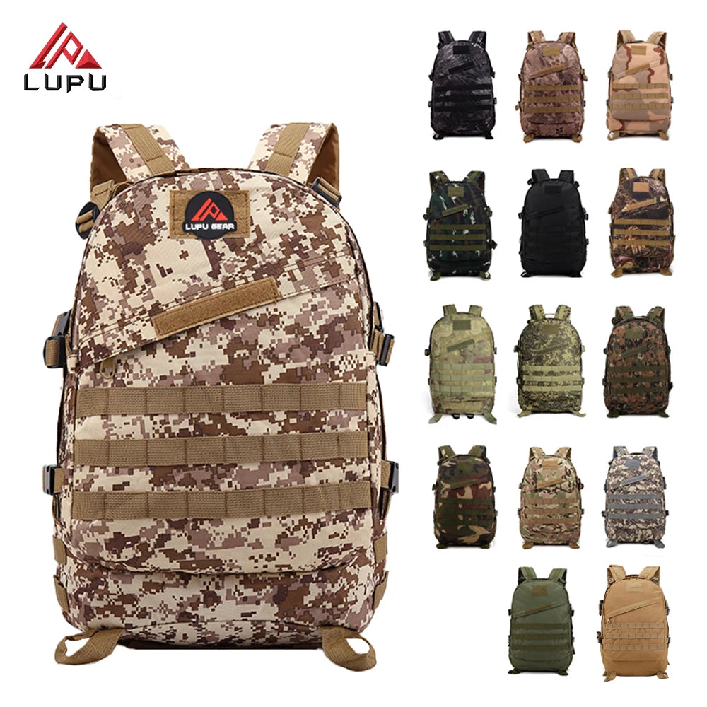 Unisex Tactical Bag with Camouflage Pattern Closure Day Use National Style Mesh and Polyester Lining
