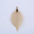 Pink Brown Orange Color Real Nature Leaves Leaf Hanging Silver and Gold Plated Pendants Charm for Jewelry Accessories