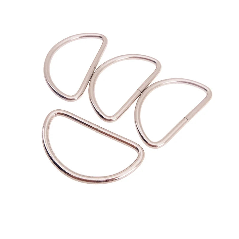 50mm 2" Metal D Ring Buckle Non Welded Dee Ring Semi-Circle Ring for Bag Purse