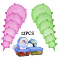 12pcs Reusable Silicone Bowl Food Cover Elastic Stretch Adjustable Bowl Lids Kitchen Wrap Seal Fresh Keeping Silicone Cookware