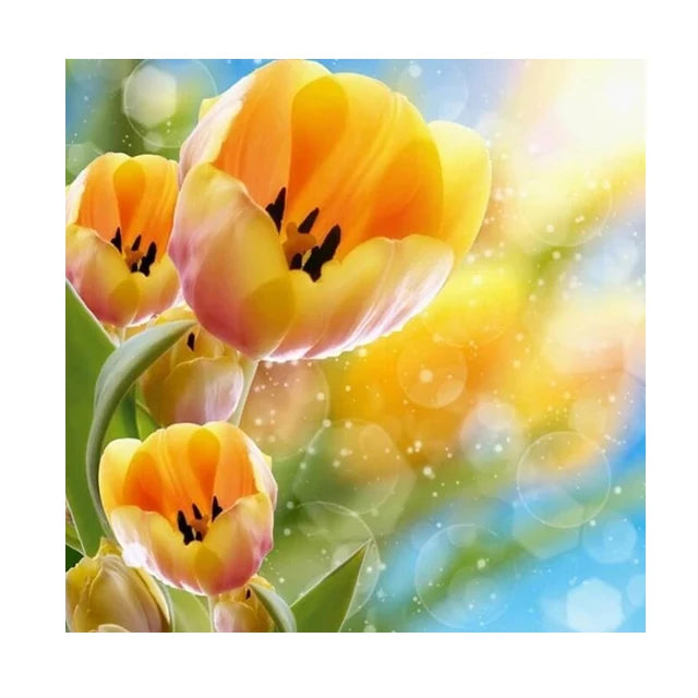 For Chenistory DZDP794 Custom DIY Crystal Diamond Painting 5D Diamond Art Full Drill Flowers Canvas Abstract Style Oil Gift