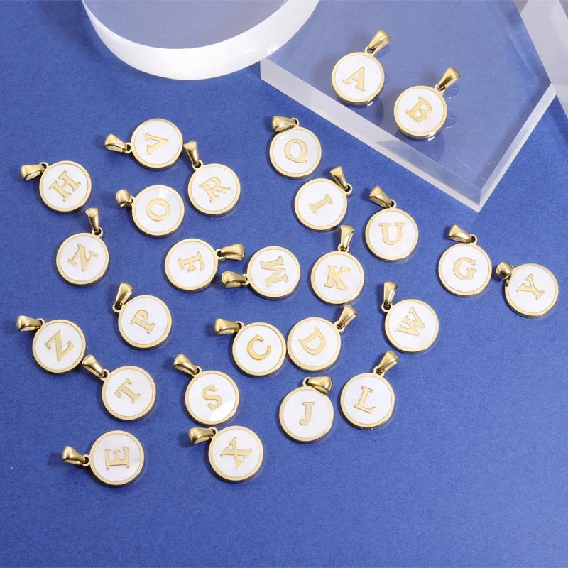 Dropshipping 2*16MM Gold Color Letter Pendant for Women DIY Necklace Jewelry Accessories