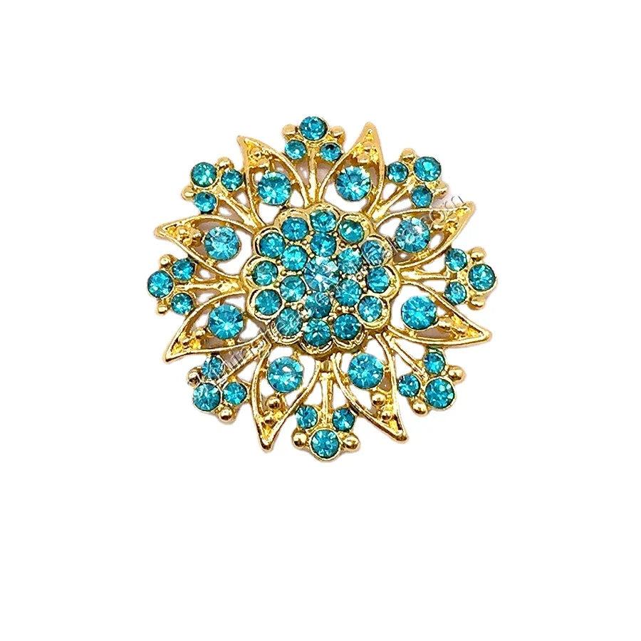 Factory Direct Sale Crystal Diamante Fashion Brooch Pins for Wedding Corsage Party Gift Box Decoration