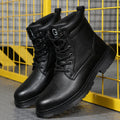 GUYISA Outdoor Safety Boots Thickened Warmth and Wear-resistant Rubber Soles Anti-puncture Steel Toe Safety Work Boots