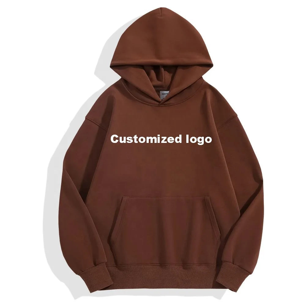 Quality Puff Printing Wholesale Heavyweight Cotton Men's Hoody Oversized Custom Print Luxury Pullover Cotton Custom Hoodies