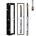 New Products Marble Handle 100% Pure Kolinsky Acrylic Nail Brush Custom Private Label Round 3D Acrylic Brush for Nail Powder
