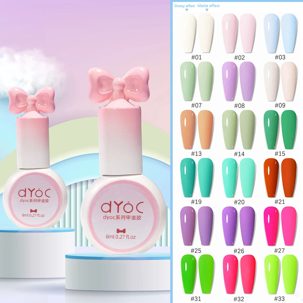 ZRKGEL 8ml 36colors Nail Factory Private Label Macaron Uv Gel Polish Soak off Nail Polish Set Suitable for All Seasons Nail Art