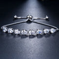 SLBRIDAL Sparkling Charm Fashion Cubic Zirconia Bracelet Girls CZ Daily Bracelet Gift Wedding Bridal Bridesmaids Women Jewelry