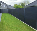 Outdoor Easy Installation Anthracite WPC Decorative Garden Stockade Composite Fencing Wood Privacy Wpc Garden Fence for Home