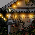 JAIYI Waterproof Outdoor Garden String Lights 50ft Mains Powered LED S14 Bulbs Solar Powered String Lights