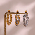 Spring 2024 Fashion Stainless Steel Twisted Earring Tarnish Free Jewelry 18K Gold Plated Earring Women Jewelry