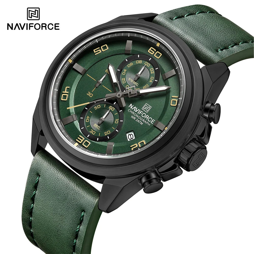 NAVIFORCE 8075 Montre Homme Verified Quartz Watch Supplier High End Reloj Sports Chronograph