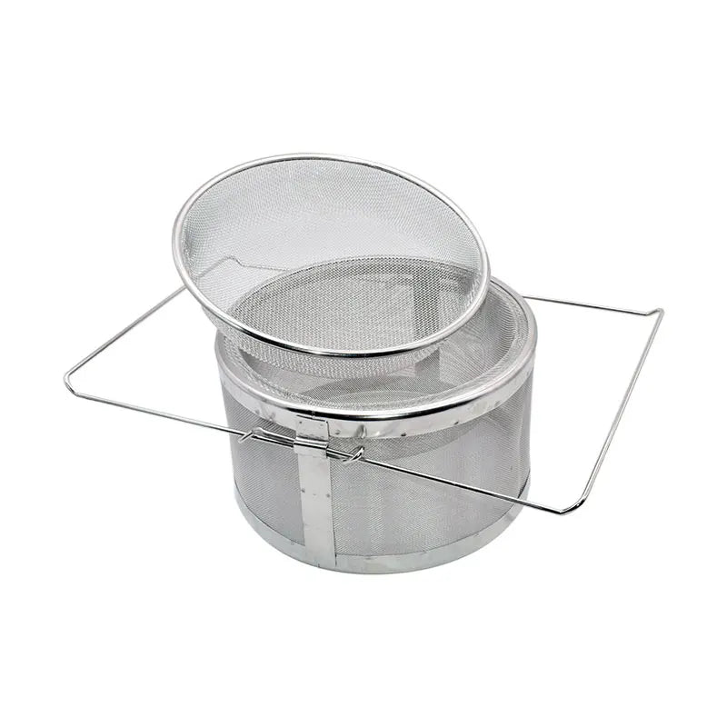 GREENVIVE Double Deep Stainless Steel 304 Honey Filter Easy Flows Agricultural Beekeeping Harvesting Strainer Model BT19-3 1