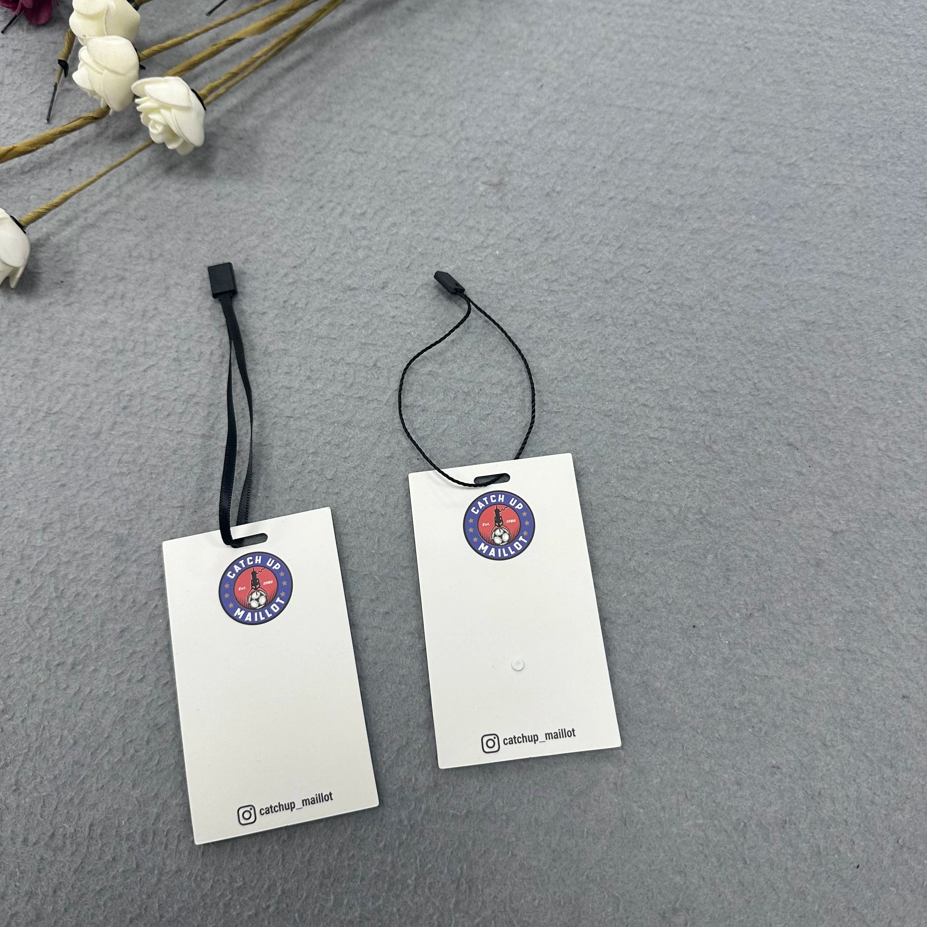 Customized Hanging Card Transparent Frosted PVC Plastic Hang Tag Plastic Kraft Paper Hangtag