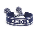 Custom Hand Woven Friendship Bracelet Adjustable Ladies Ethnic Charm Bracelets Letter 1pc/opp Bag Cotton Fabric Thread Polyester