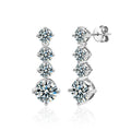 1ct Moissanite Stud Earring 925 Sterling Silver Moissanite Drop Earring Elegant Moissanite Jewelry for Women
