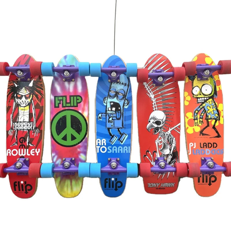 Fish-shaped Skateboard Maple Material Street  Fast  Shock Absorption Portable Surfing Surfing