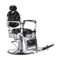 Best Selling Silvery Black Men's Hair Salon Barber Chair Heavy Duty Hydraulic Pump PU Leather Modern Design Workshop Use