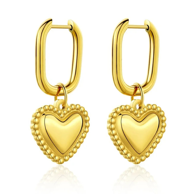 Wholesale Stainless Steel Women Jewelry Earrings Custom Personalized Jewelry Charm Earrings