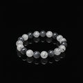 8mm Natural Quartz Stone Black Rutilated Healing Crystal Bracelet Unisex Handmade Elastic Charms for Bracelets