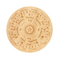 Tailai Engraved Wooden Divination Wheel Pendulum Board with Fortune Telling & Calendar Function Customizable Size (6-8inch)