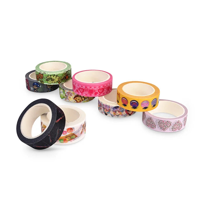 Cartoon Mini DIY Decoration 20pcs Paper Washi Tapes Set Planner Masking Tapes Roll Scrapbooking School Adhesive Paper Film