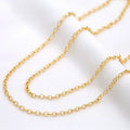 Brass Rolo Chains 3mm Soldered Belcher Chain 14K Gold Plated for DIY Jewelry Making