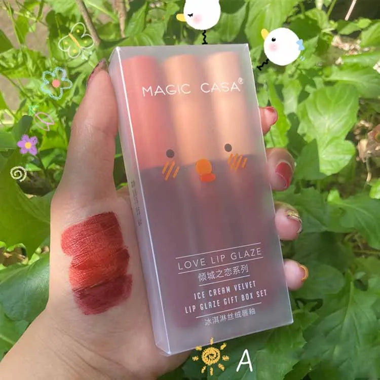 Liquid Lipstick Matte Lip Gloss Cosmetic Lightweight Lip Glaze Waterproof  Lips Makeup Set