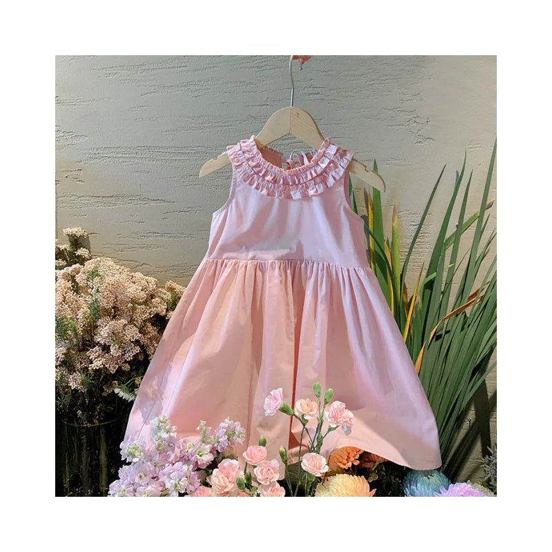 1 - 6 Y Summer New Girl Princess Dress Sweet Temperament Lace Vest Skirt Children's Sleeveless Dress