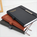 2025 Black Matte Hardcover Journal Notebook Leather Calendar Elastic Band Organizer Planners Notebook