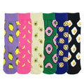 Funny Cute Food Doughnut Lemon Avocado Egg Animals Socks New Style Creative Cotton Bulk Wholesale Popular Crew Women Socks